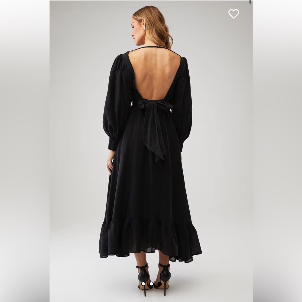 Sabina Musayev Daphna Black Midi Dress XS - Picture 4 of 11